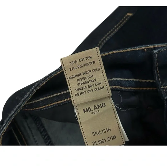 DL1961 Milano Boot Cut Jeans | Dark Indigo | Size 26 - Picture 5 of 7